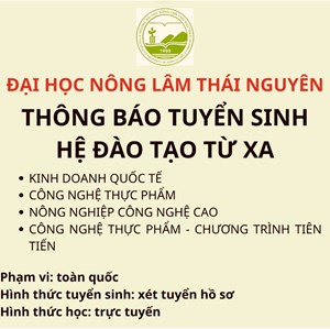 Thông báo tuyển sinh Đại học từ xa trình độ Đại học năm 2023