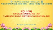 Tổng kết năm học 2023-2024 và phương hướng nhiệm vụ năm học 2024-2025. 