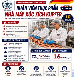 CƠ HỘI LÀM VIỆC TẠI ĐỨC – NGÀNH CHẾ BIẾN THỰC PHẨM