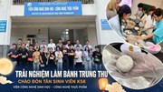 Viện Công nghệ Sinh học - Thực phẩm tổ chức hoạt động ngoại khóa làm bánh trung thu cho tân sinh viên K58