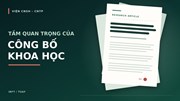 Tầm quan trọng của công bố khoa học