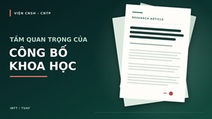 Tầm quan trọng của công bố khoa học